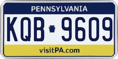 PA license plate KQB9609