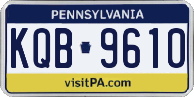 PA license plate KQB9610