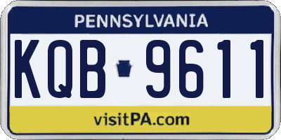 PA license plate KQB9611