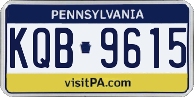 PA license plate KQB9615
