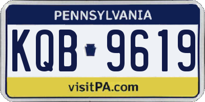 PA license plate KQB9619