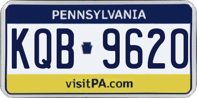 PA license plate KQB9620