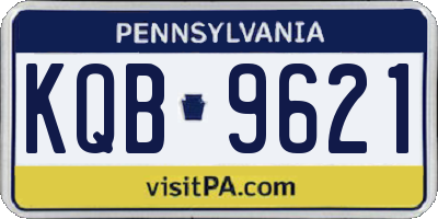 PA license plate KQB9621