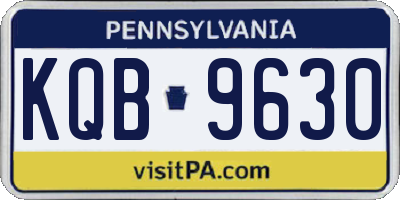 PA license plate KQB9630