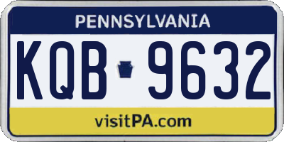 PA license plate KQB9632