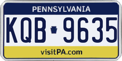 PA license plate KQB9635