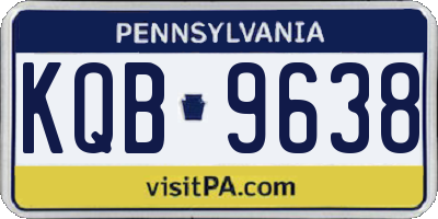 PA license plate KQB9638