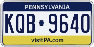 PA license plate KQB9640