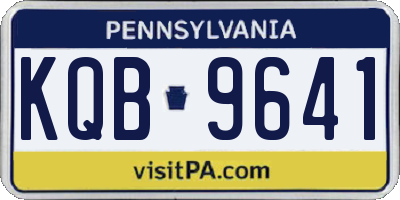 PA license plate KQB9641