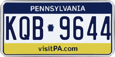 PA license plate KQB9644