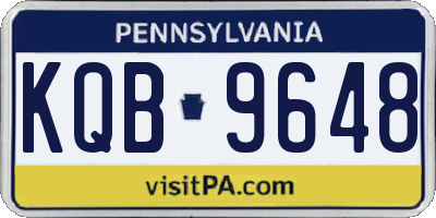 PA license plate KQB9648