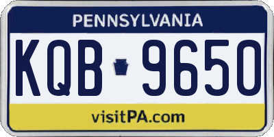 PA license plate KQB9650