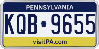 PA license plate KQB9655