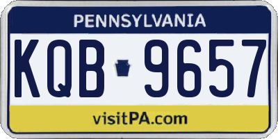 PA license plate KQB9657