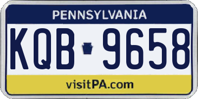 PA license plate KQB9658