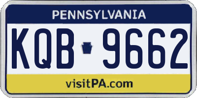 PA license plate KQB9662