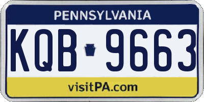 PA license plate KQB9663