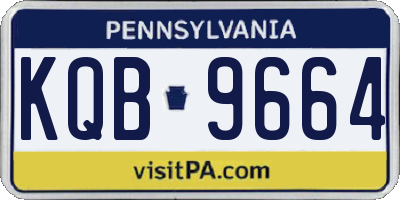 PA license plate KQB9664