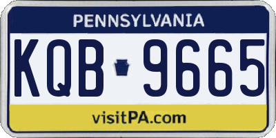 PA license plate KQB9665