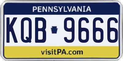 PA license plate KQB9666