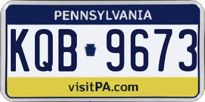 PA license plate KQB9673