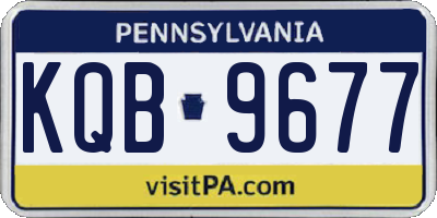 PA license plate KQB9677
