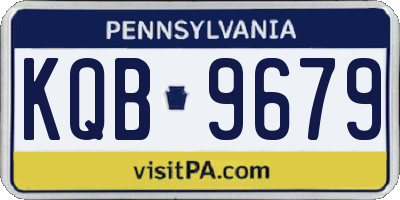 PA license plate KQB9679