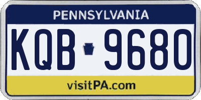 PA license plate KQB9680