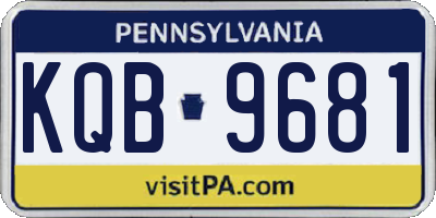 PA license plate KQB9681