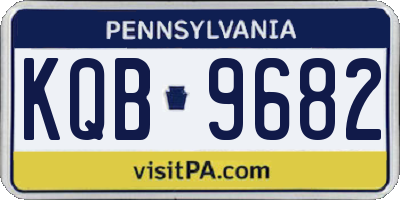PA license plate KQB9682