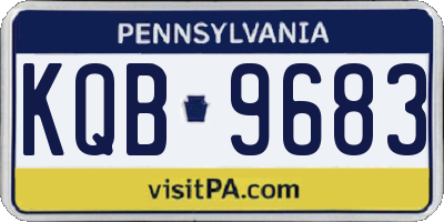 PA license plate KQB9683