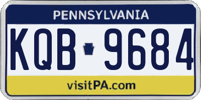 PA license plate KQB9684