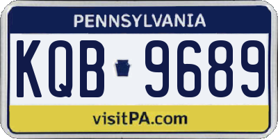 PA license plate KQB9689