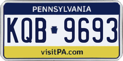 PA license plate KQB9693
