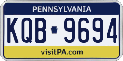 PA license plate KQB9694