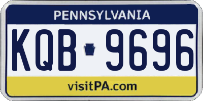 PA license plate KQB9696