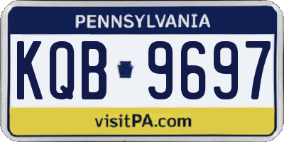 PA license plate KQB9697