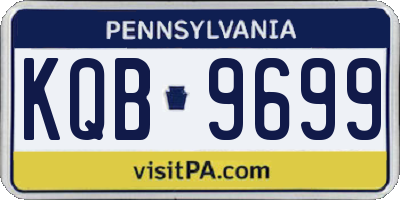 PA license plate KQB9699