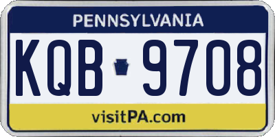 PA license plate KQB9708