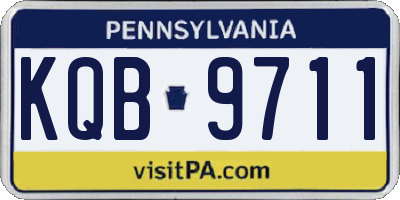 PA license plate KQB9711