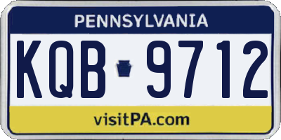 PA license plate KQB9712