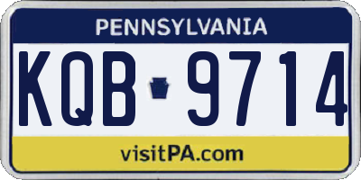 PA license plate KQB9714
