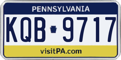 PA license plate KQB9717