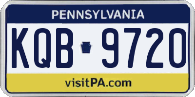 PA license plate KQB9720