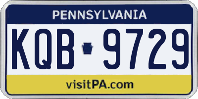 PA license plate KQB9729