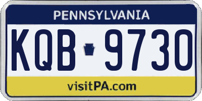 PA license plate KQB9730