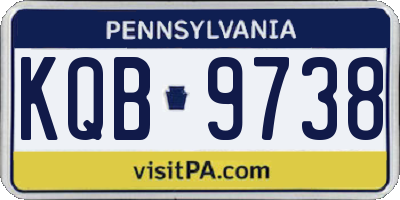 PA license plate KQB9738