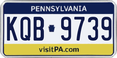 PA license plate KQB9739