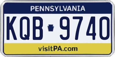 PA license plate KQB9740