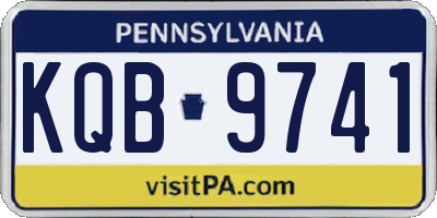 PA license plate KQB9741